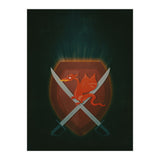 Heraldic dragon and cutlasses (Print Only) thumbnail