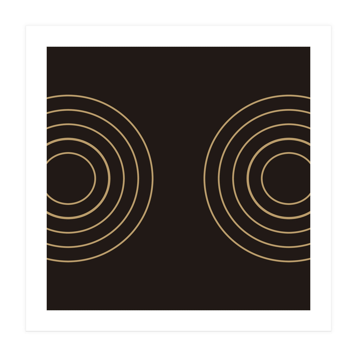 Golden circles | abstract minimal (Print Only)