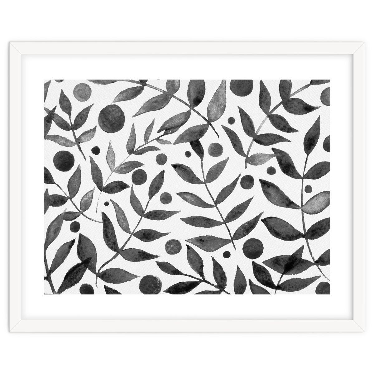 Watercolor Black Branches