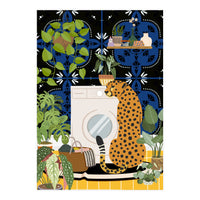 Cheetah in Moroccan Style Laundry Room (Print Only)