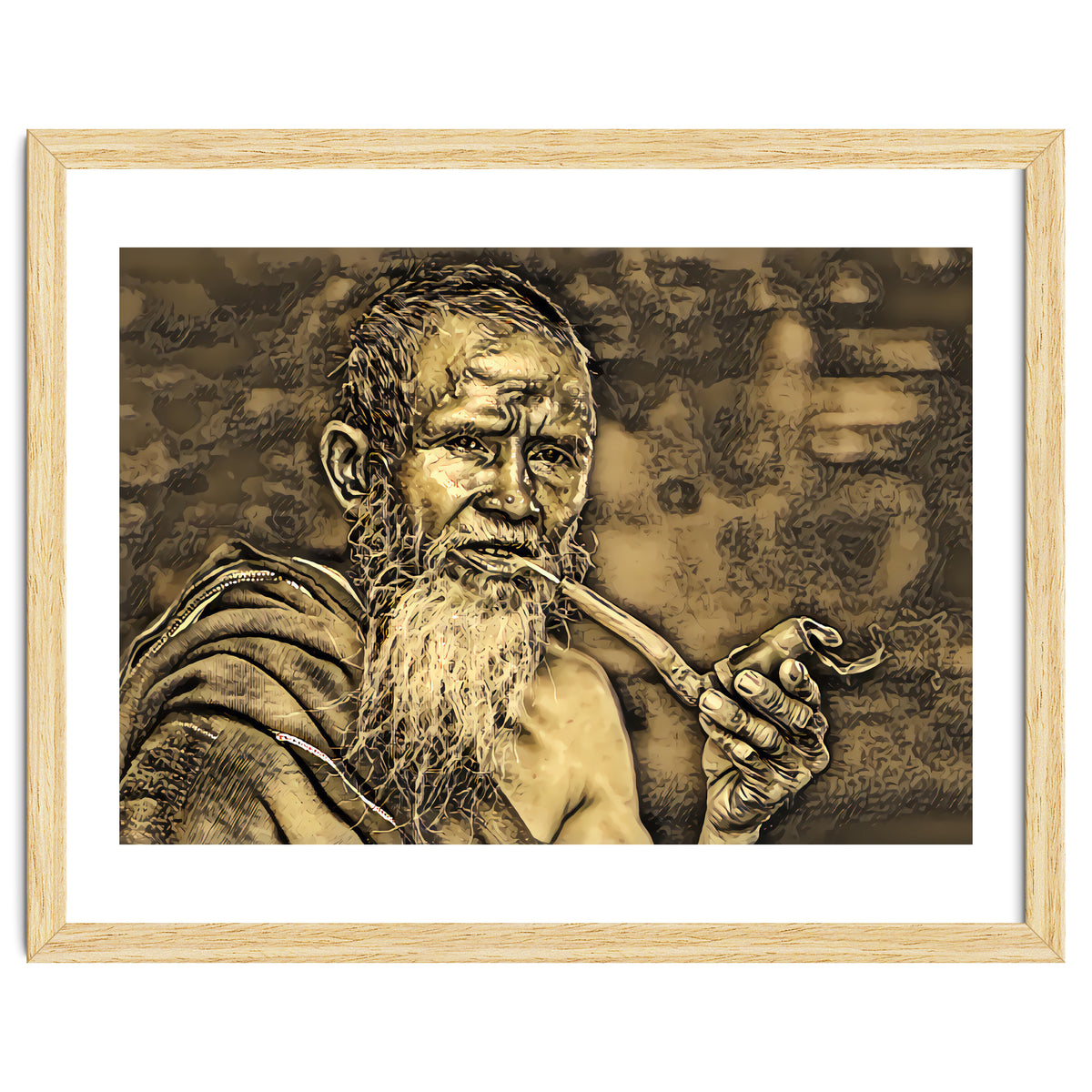Old Man with Pipe
