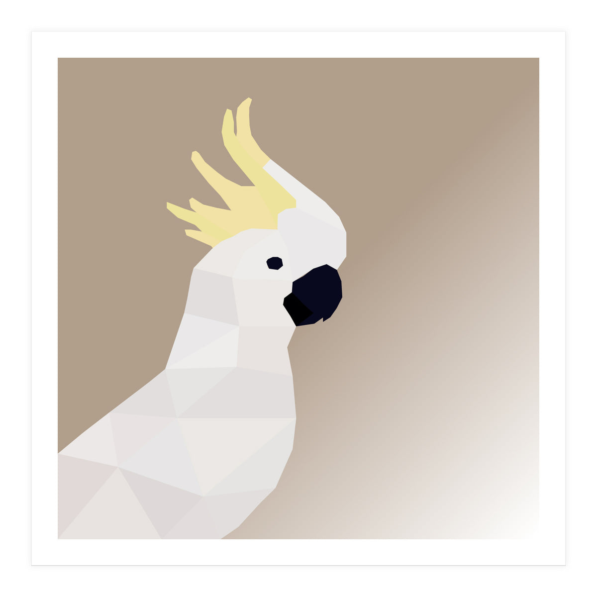 Cockatoo Bird Low Poly Art (Print Only)