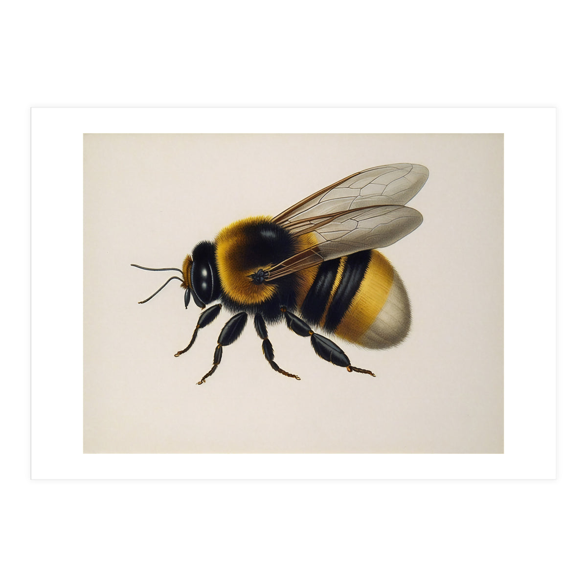 Bumblebee Vintage Illustration (Print Only)