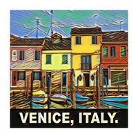 Colorful Venice Homes (Print Only)