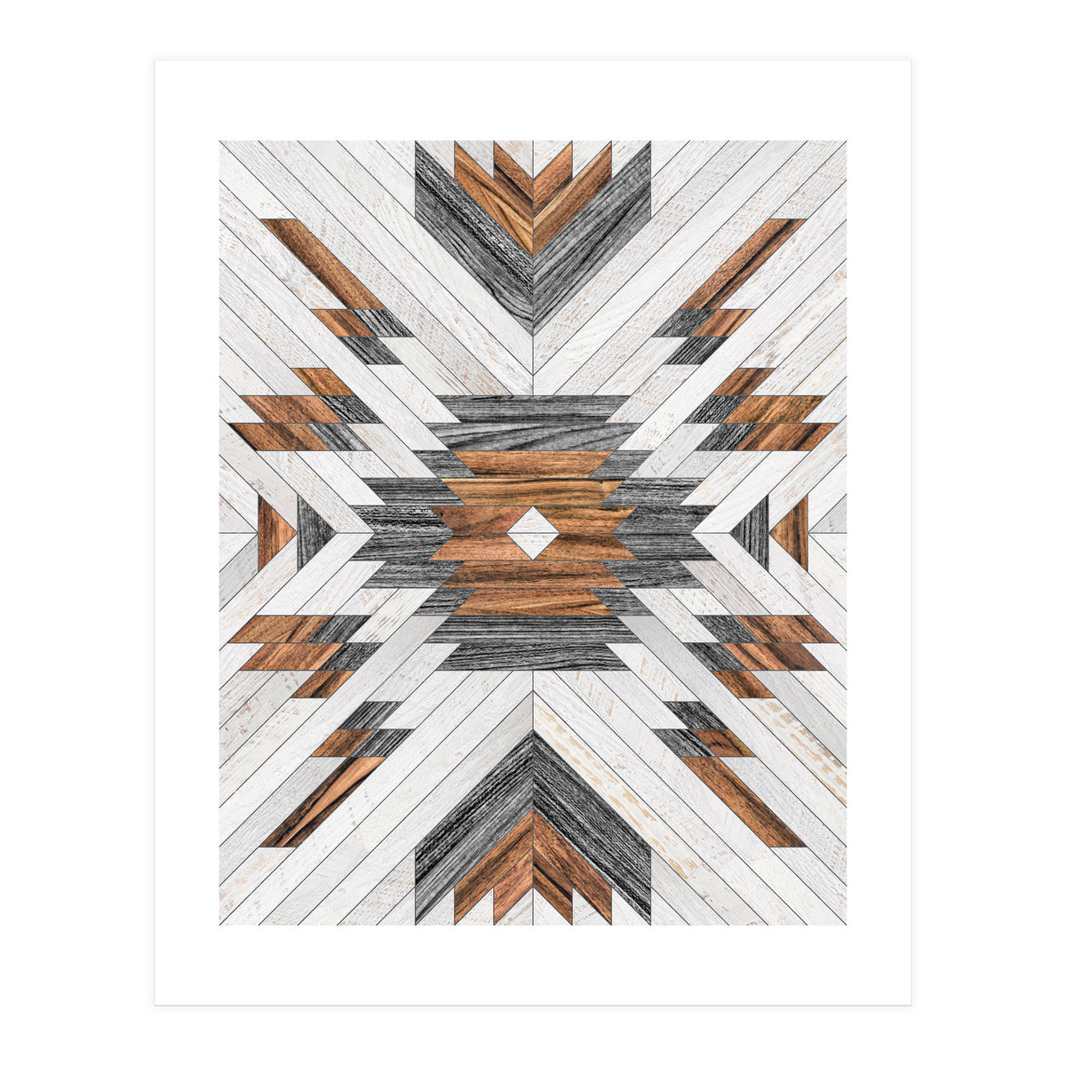 Urban Tribal Pattern No.8 - Aztec - Wood (Print Only)