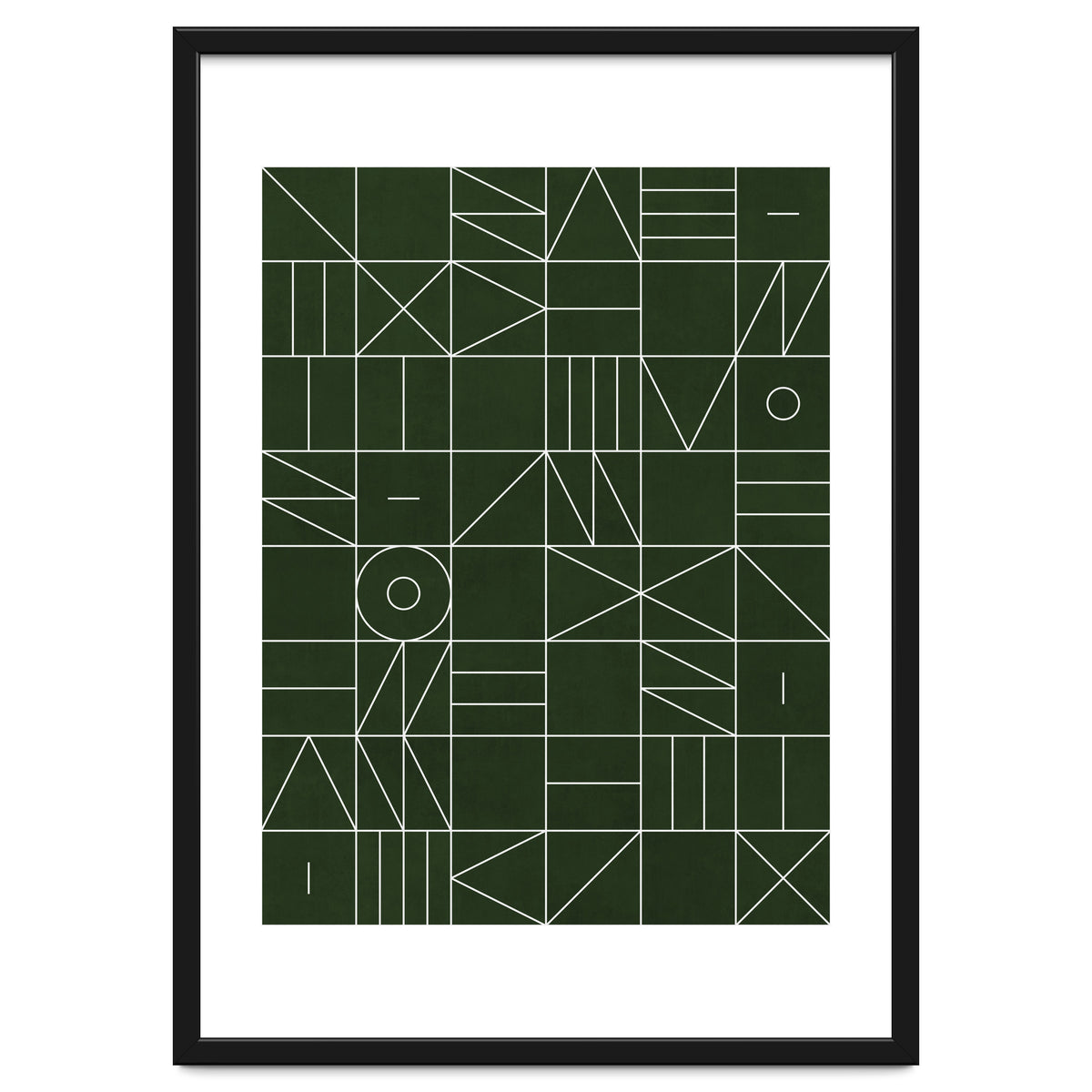 My Favorite Geometric Patterns No.6 - Deep Green
