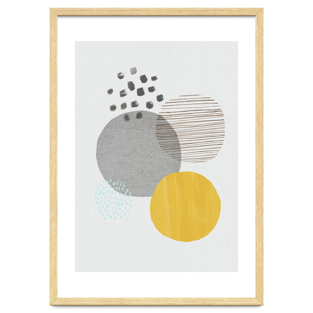 Abstract Mustard And Grey