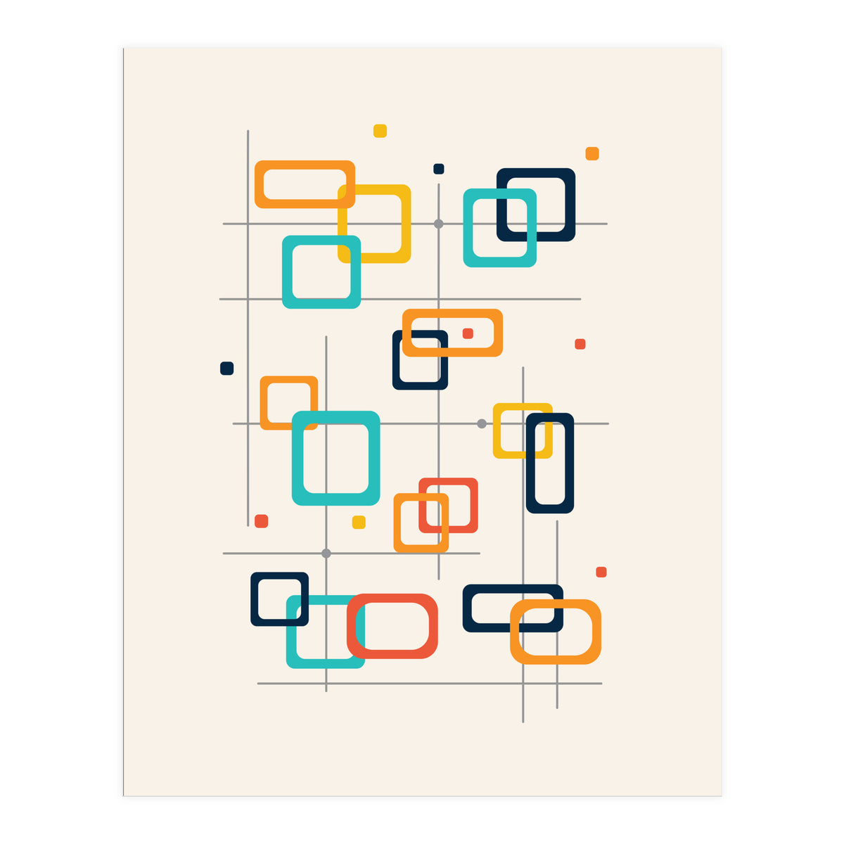 Mid Century Modern Geometry 016  (Print Only)