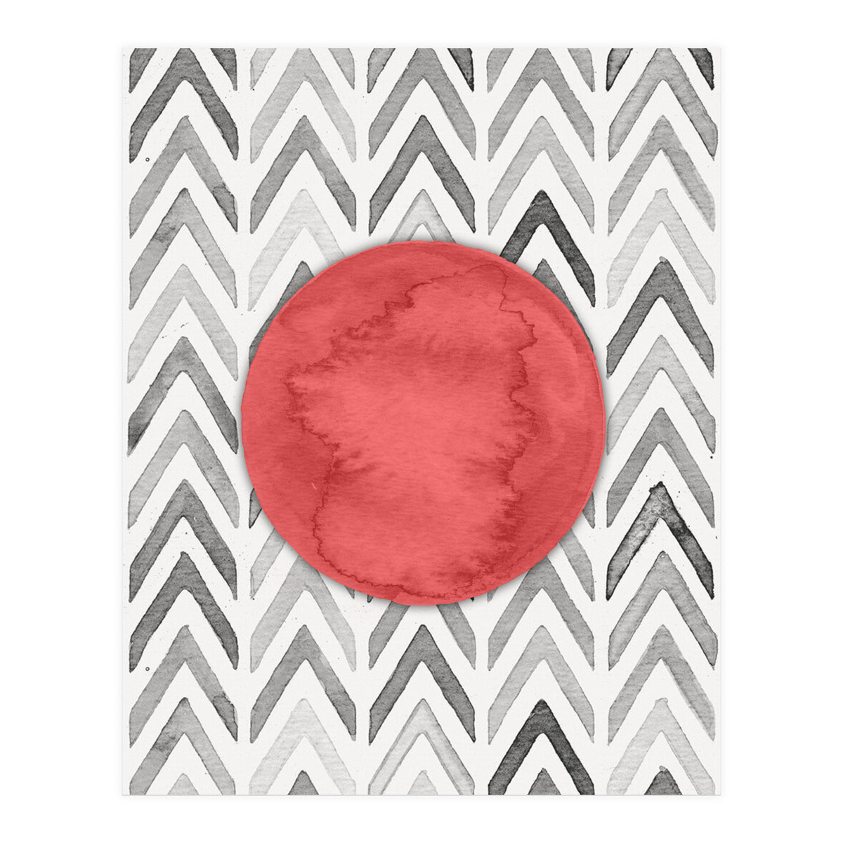 Red Bubble Chevron Pattern (Print Only)