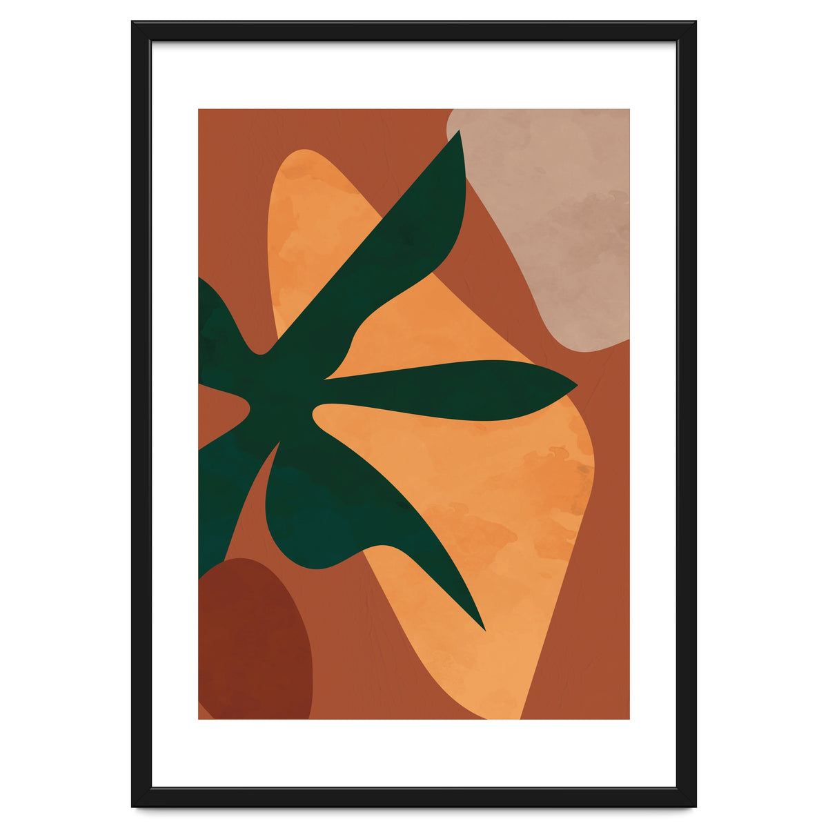 Abstract Bohemian Terracotta Plant