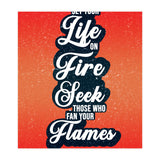 Set Your Life On Fire - Rumi Quote Typography (Print Only) thumbnail