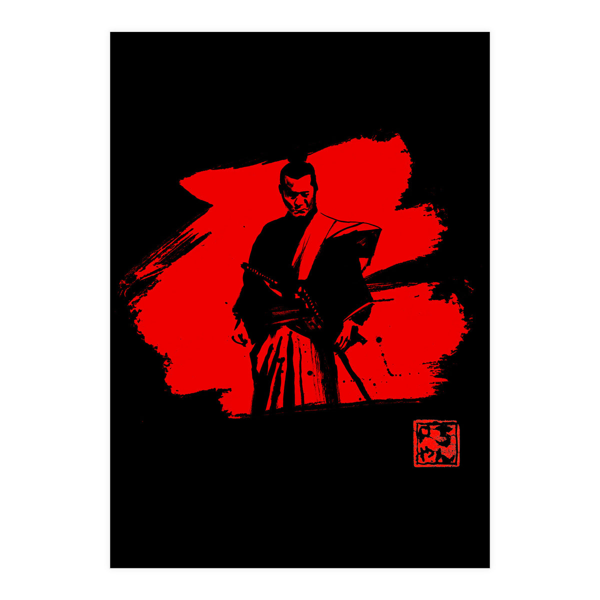 Samurai In Red (Print Only)