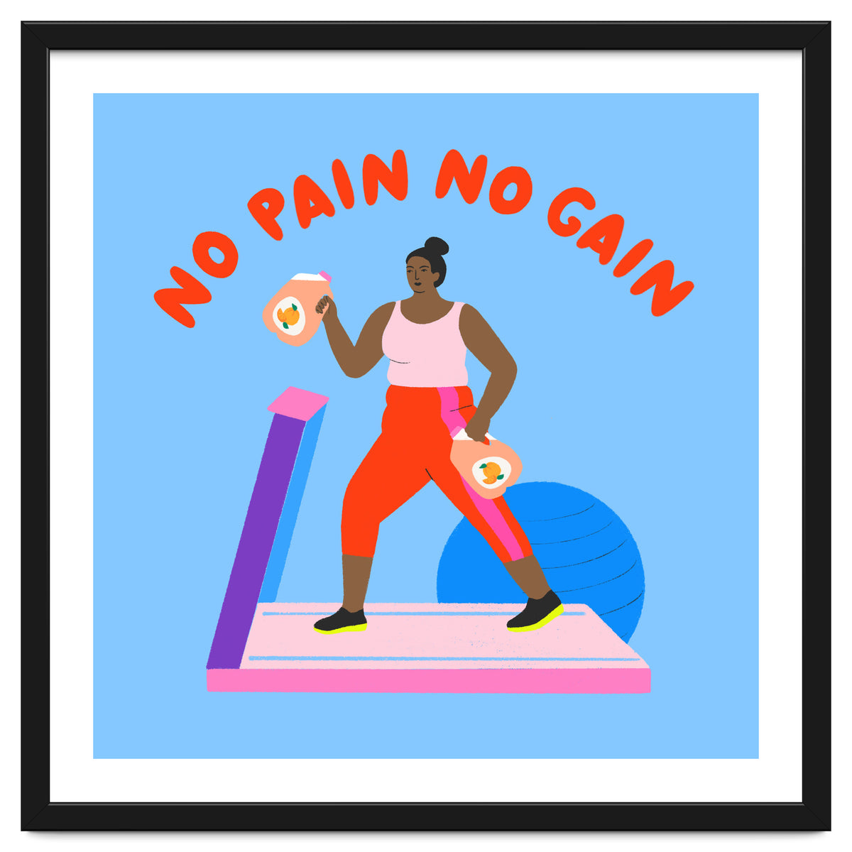 No Pain No Gain Square