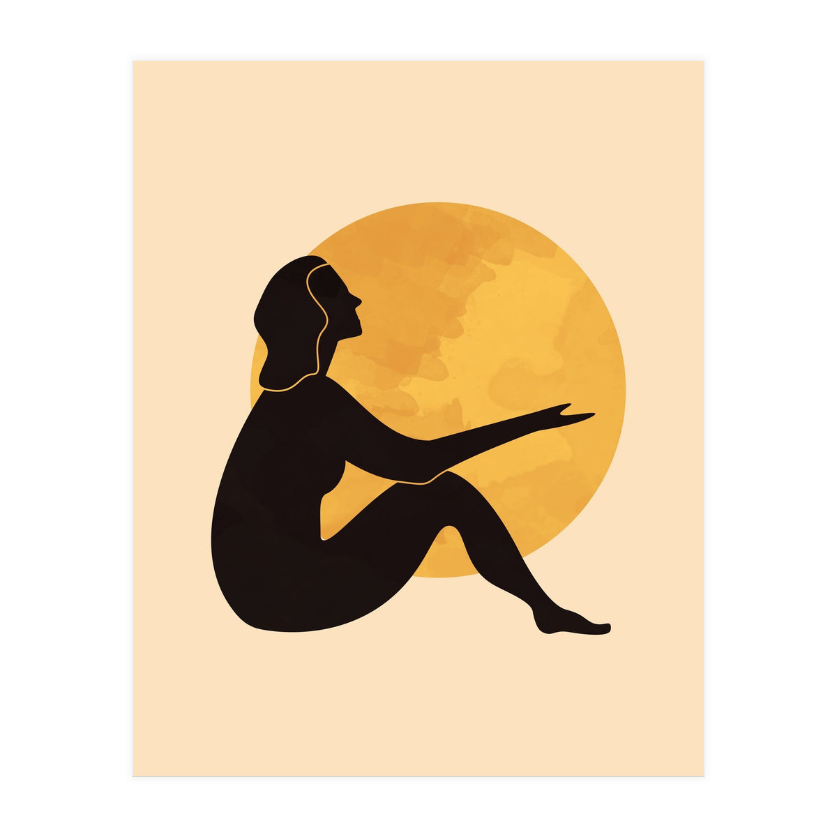 Woman And The Moon II (Print Only)