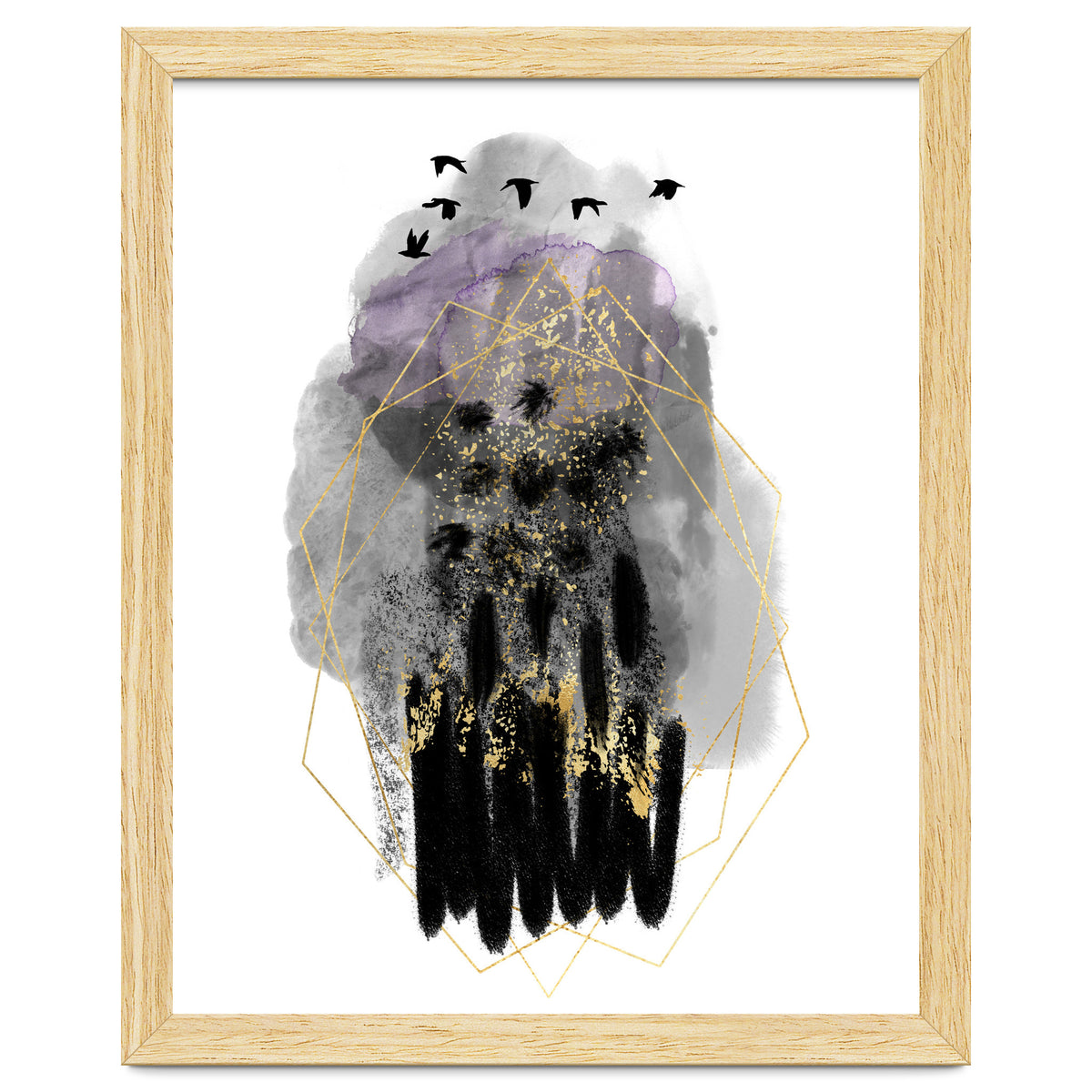 Abstract watercolour calm before the storm