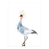 Watercolor Grey Crowned Crane (Print Only) thumbnail