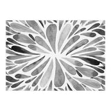 Retro abstract floral - black and white (Print Only) thumbnail