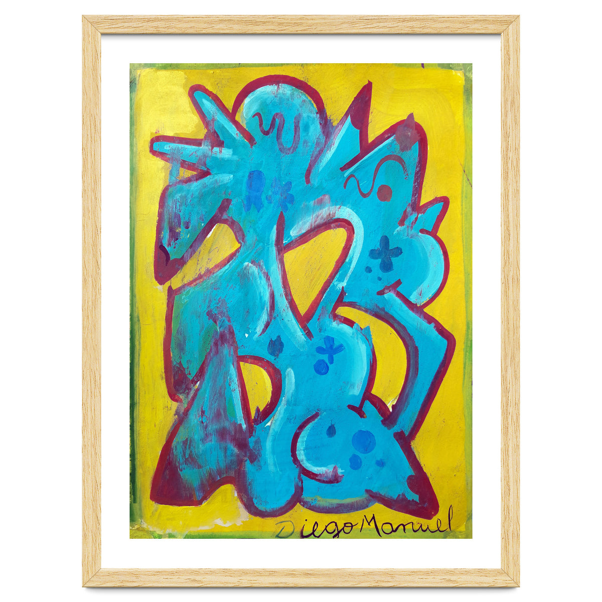 Forma Celeste Sobre Amarillo 4