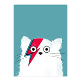 Doozal Cat Bowie White (Print Only) thumbnail