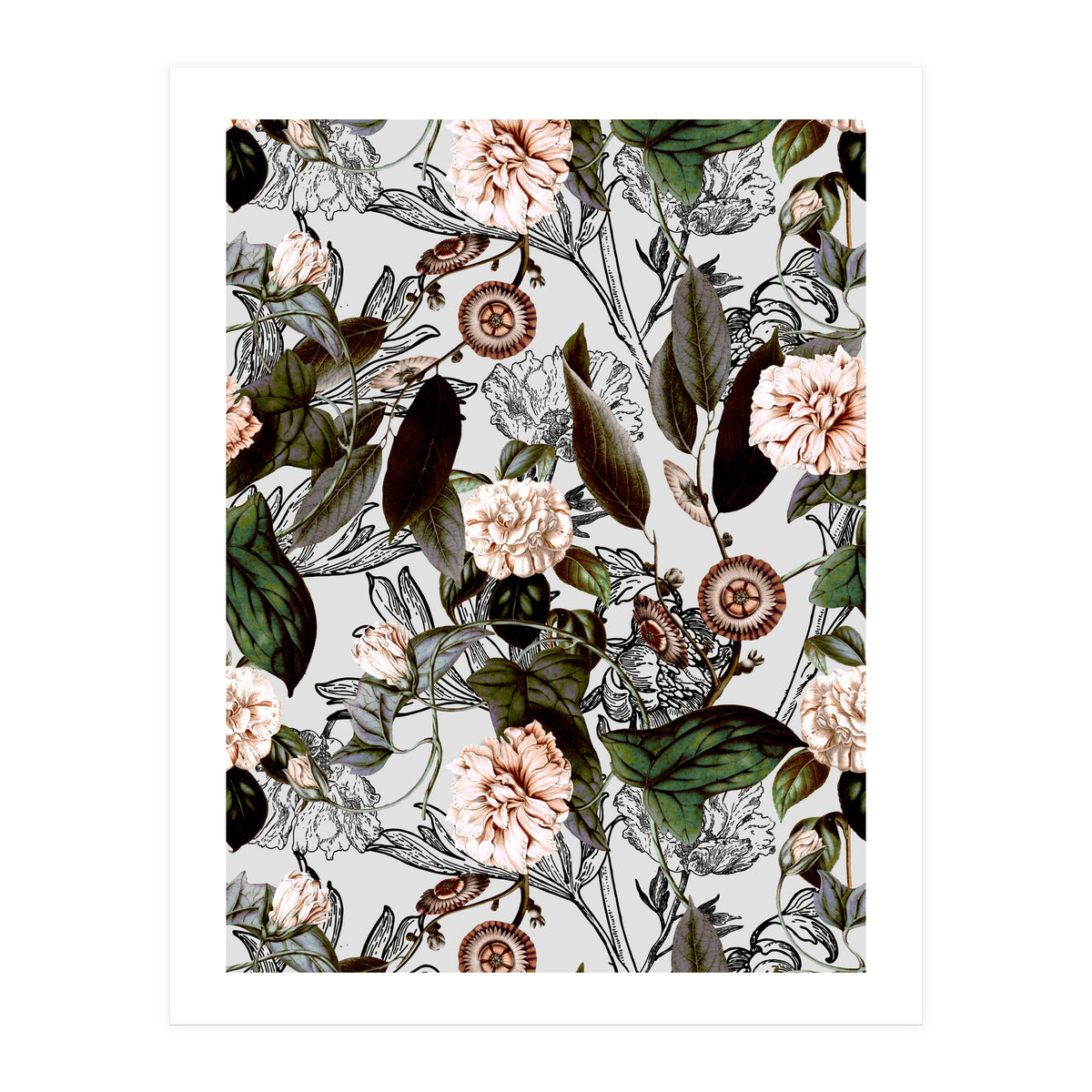 Aztec floral garden (Print Only)