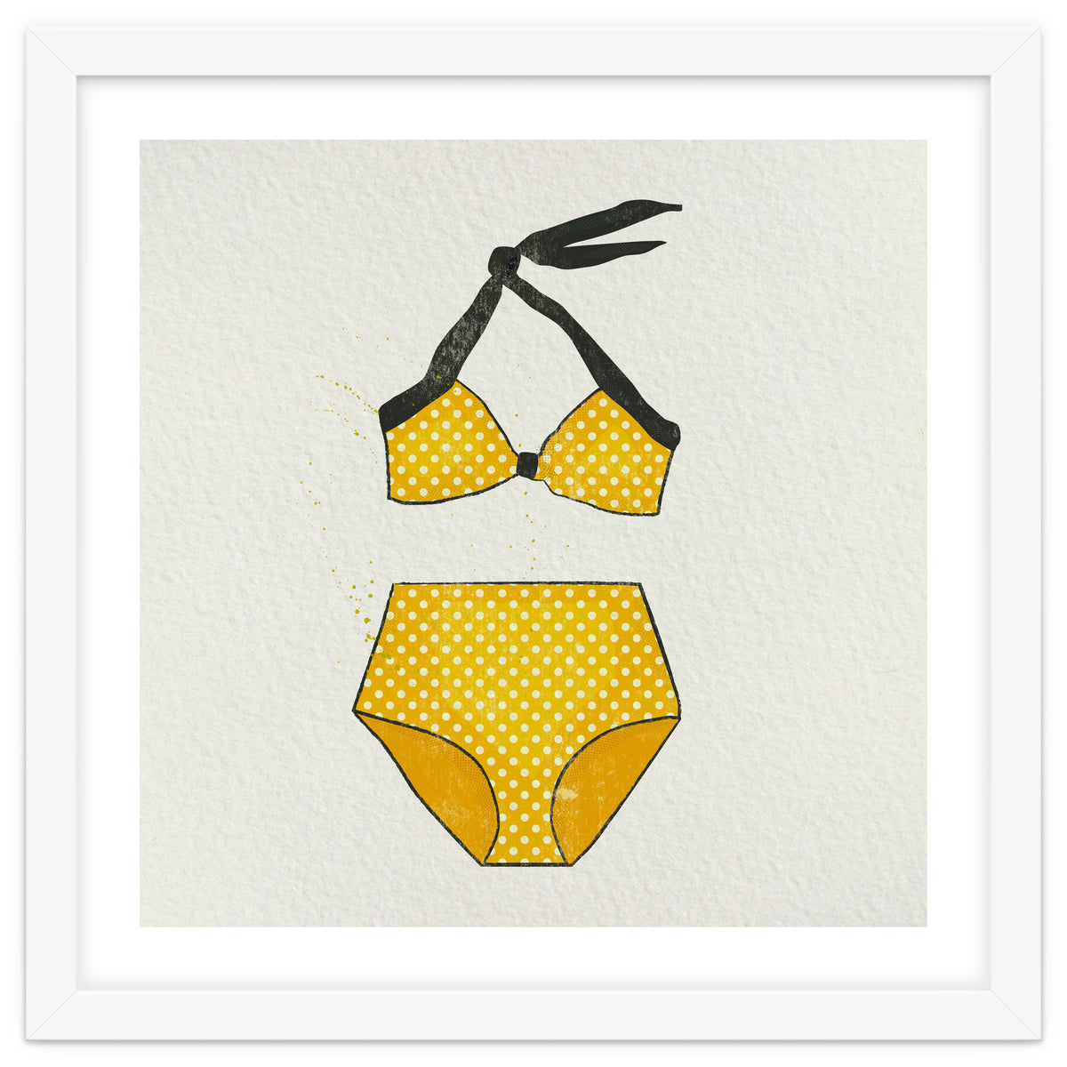 Yellow polka dot bikini