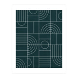 My Favorite Geometric Patterns No.26 - Green Tinted Navy Blue (Print Only) thumbnail
