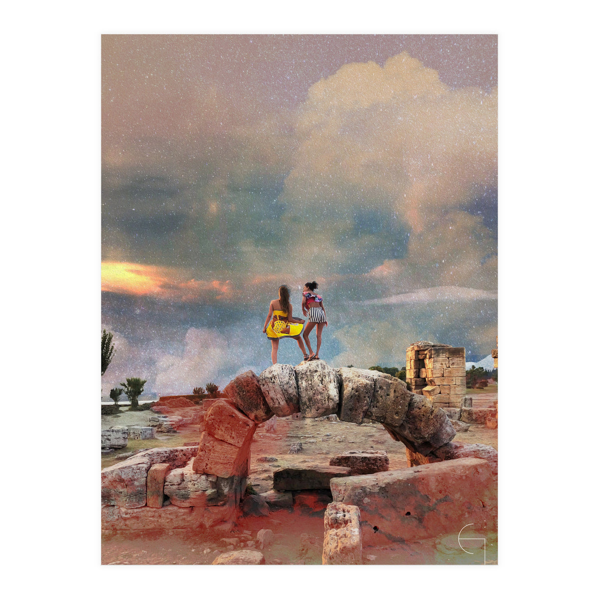 Voyageuses contemplant le crépuscule  (Print Only)