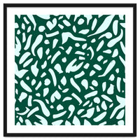 Deep Emrald | Green Terrazzo Pattern | Fun Funky Eclectic Modern Boho Painting