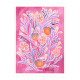 Wild Orange Floral | Pink & Purple (Print Only) thumbnail