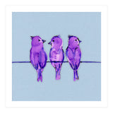 Three purple birds (Print Only) thumbnail