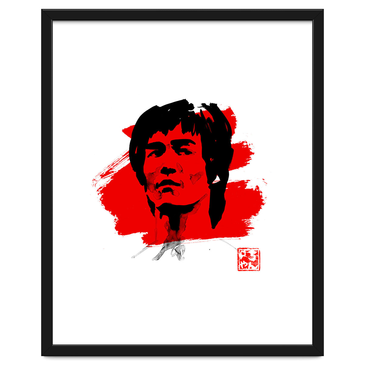 bruce lee in red