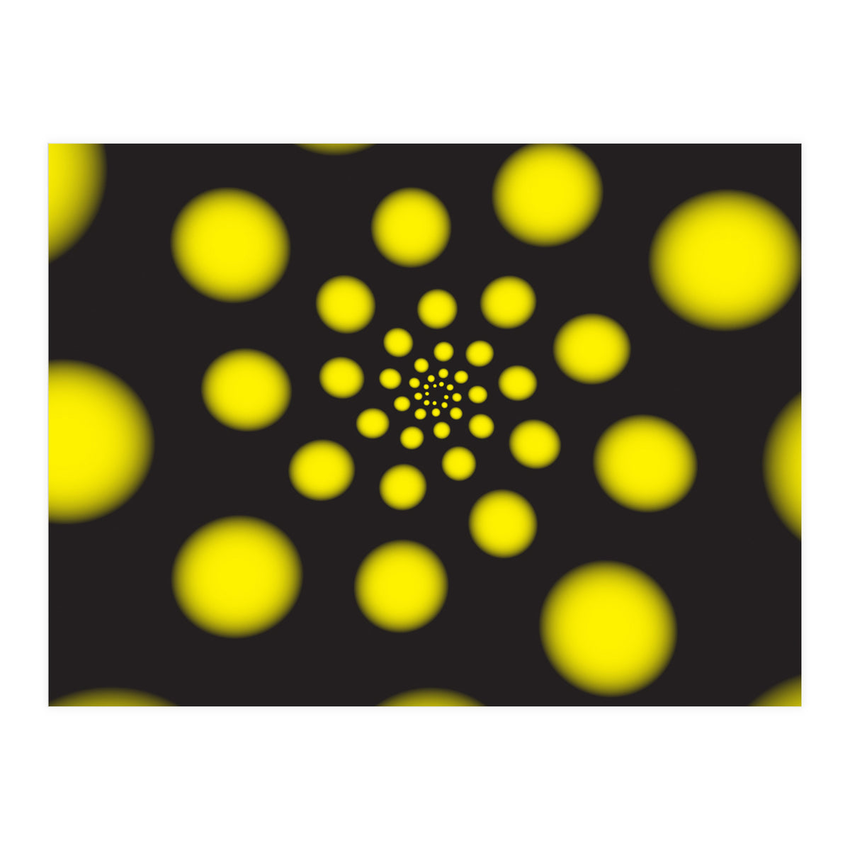 Yellow Spiral Dots (Print Only)