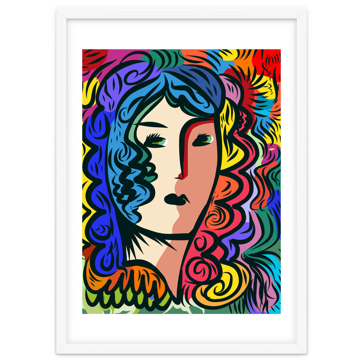 Rainbow Portrait Girl