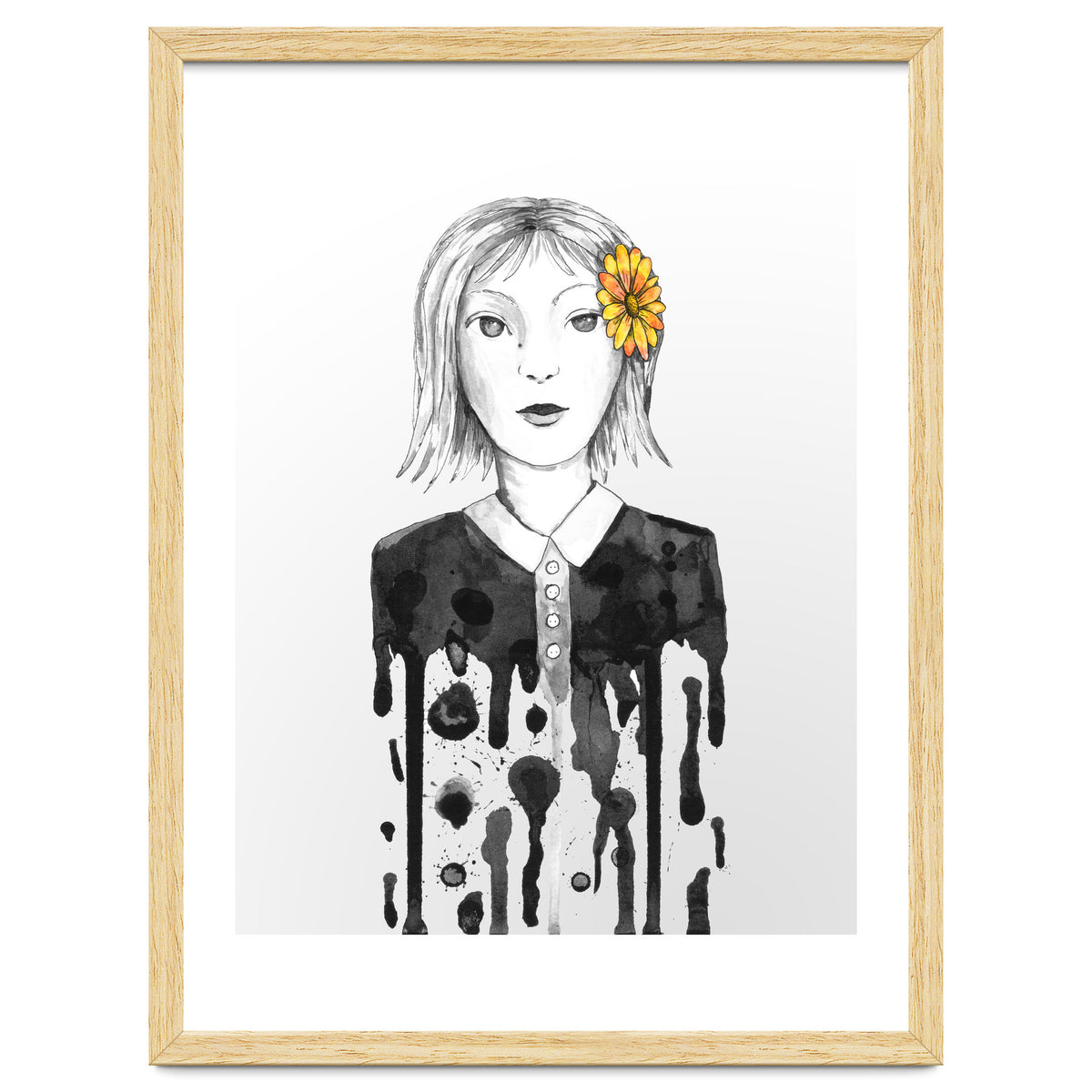 Flower dripping girl