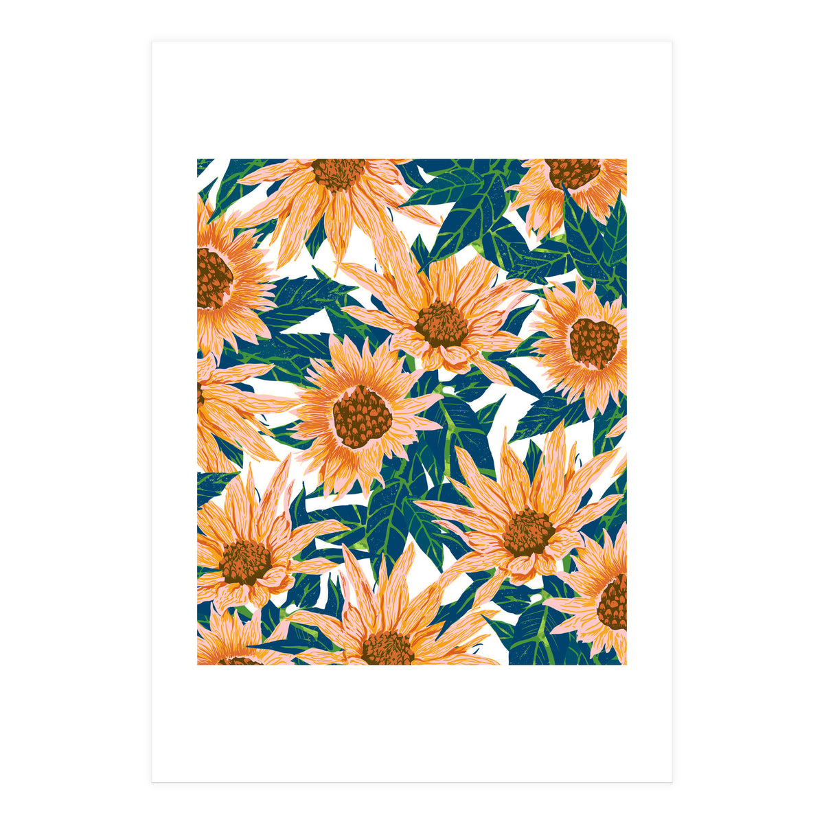 Blush Sunflowers (Print Only)