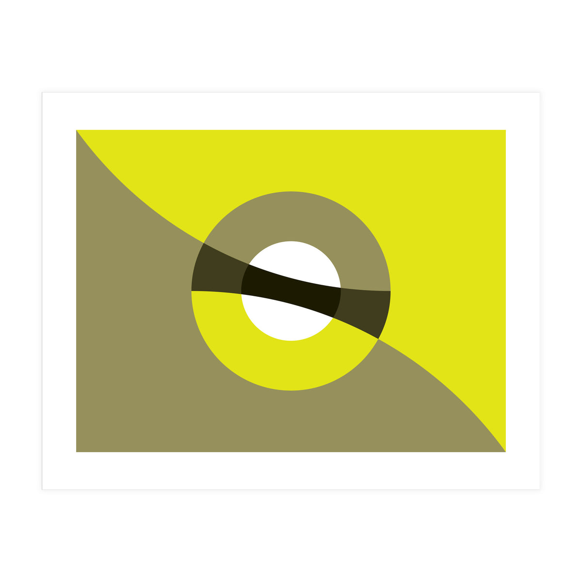 Geometric Shapes No. 44 -  mustard & beige (Print Only)