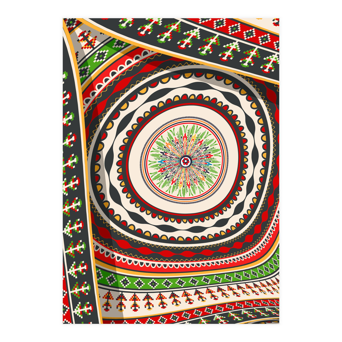Romanian embroidery background 24 (Print Only)