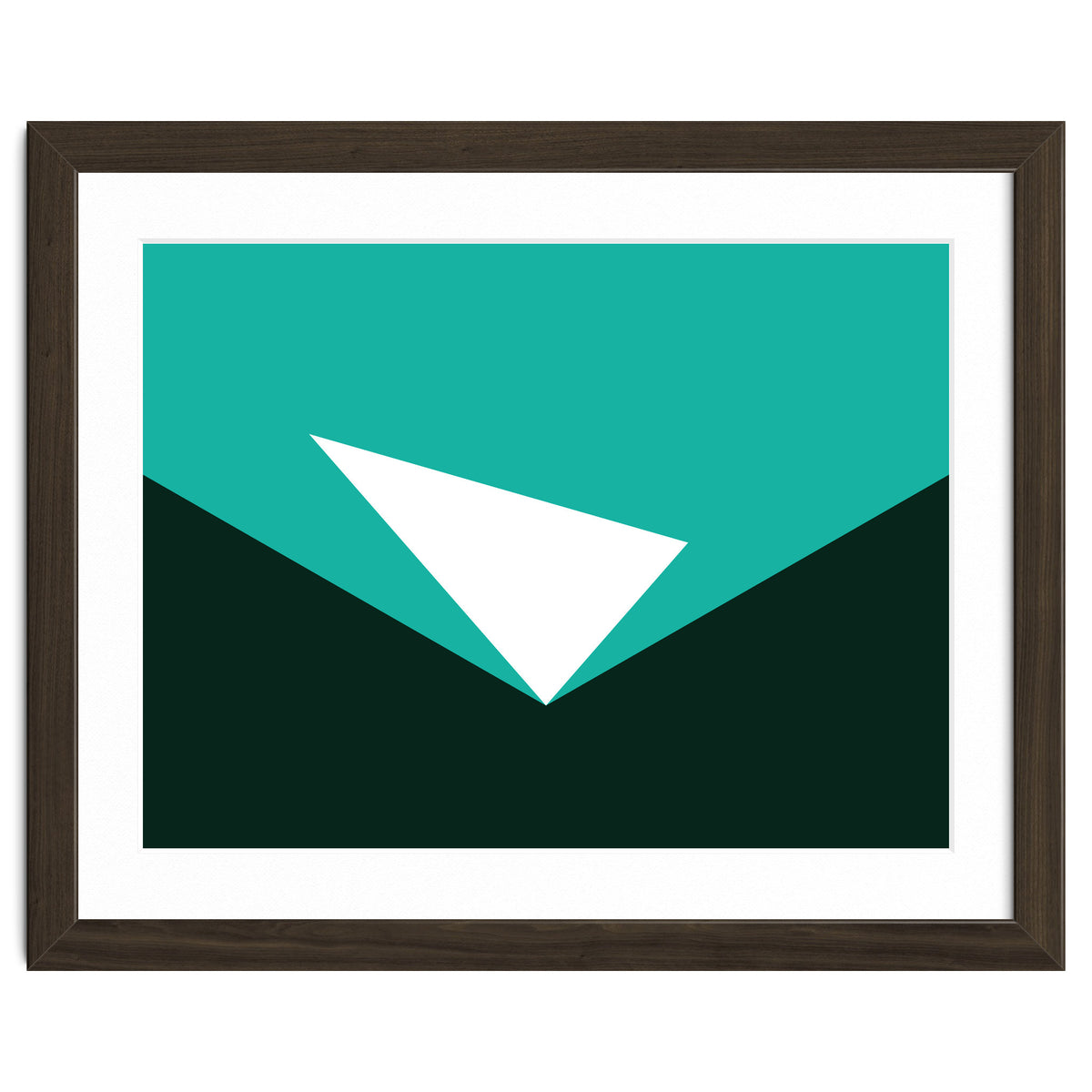 Geometric Shapes No. 57 - turquoise & black