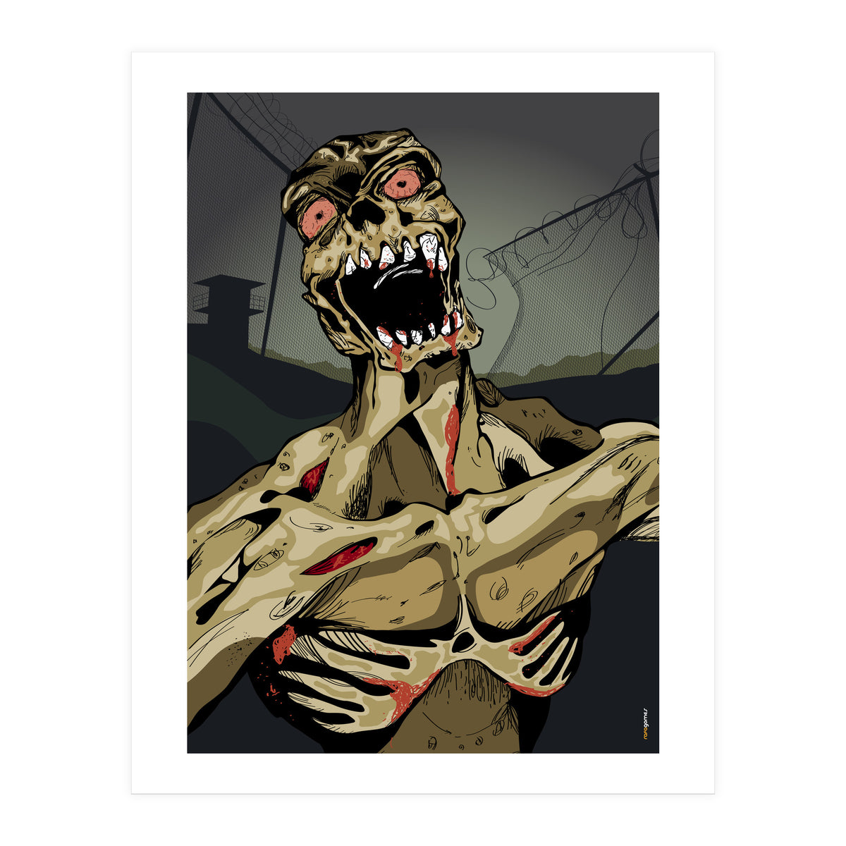 Zombie Walking (Print Only)