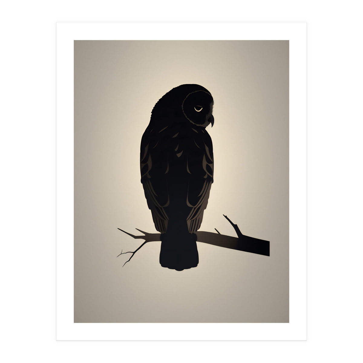 Owl Minimalist Picture (Print Only)