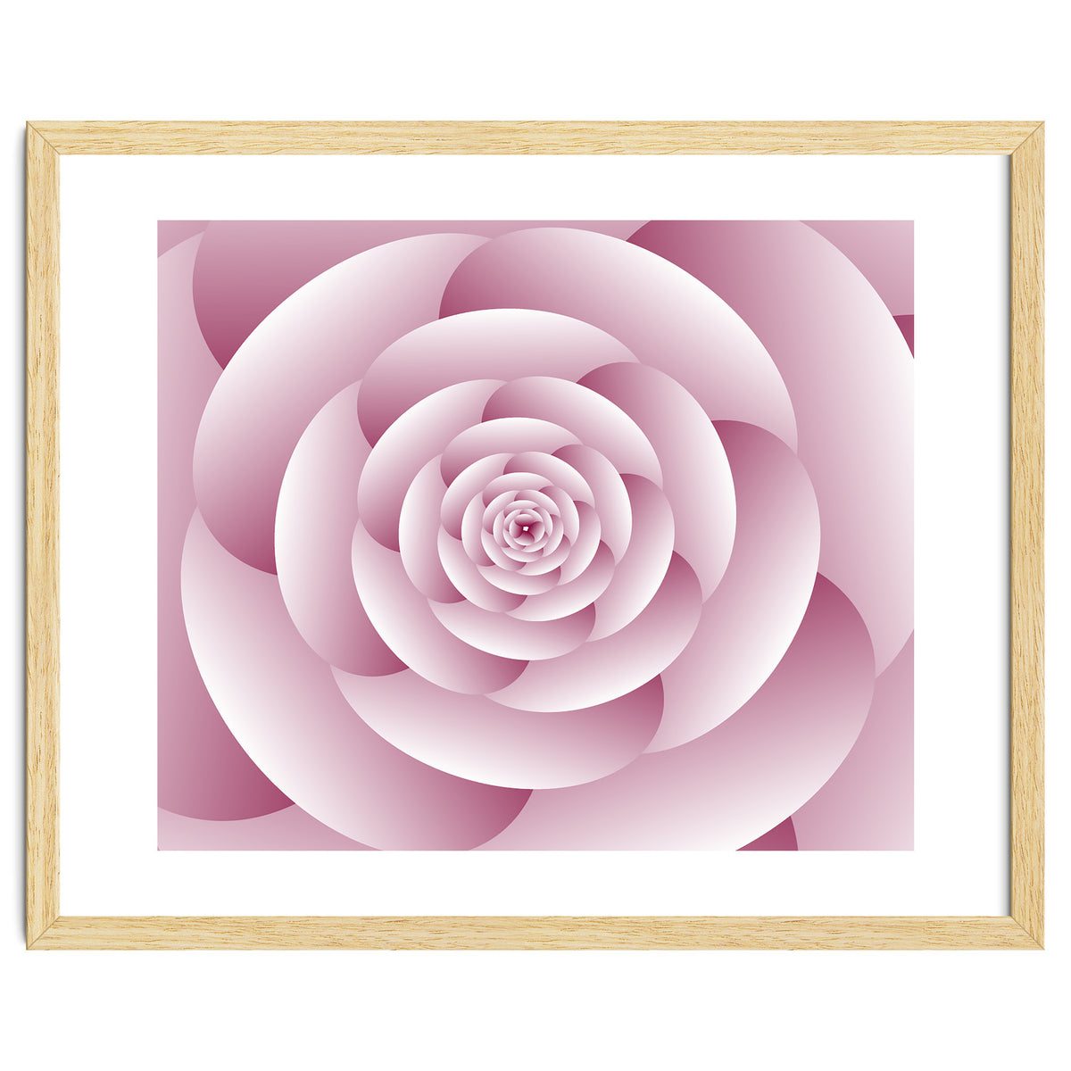 Abstract Rose Spiral 3D Art