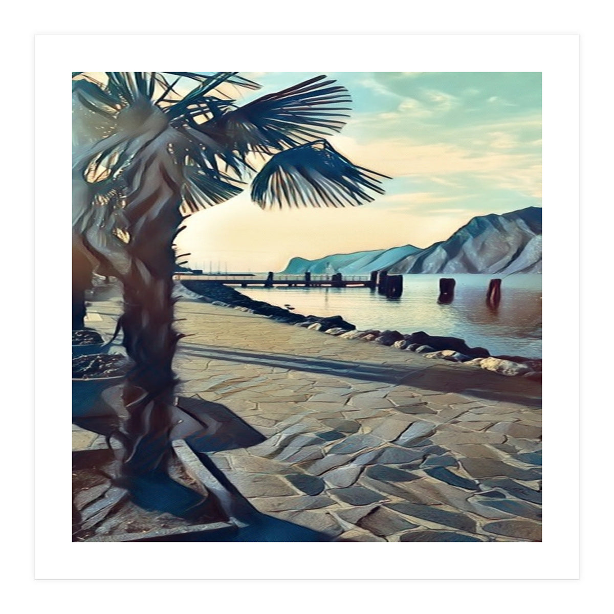 A walk on Lake Garda, Italy. (Print Only)