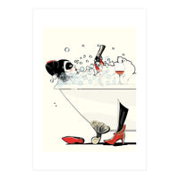 Harley Quinn in the Bath, funny Bathroom Humour (Print Only)