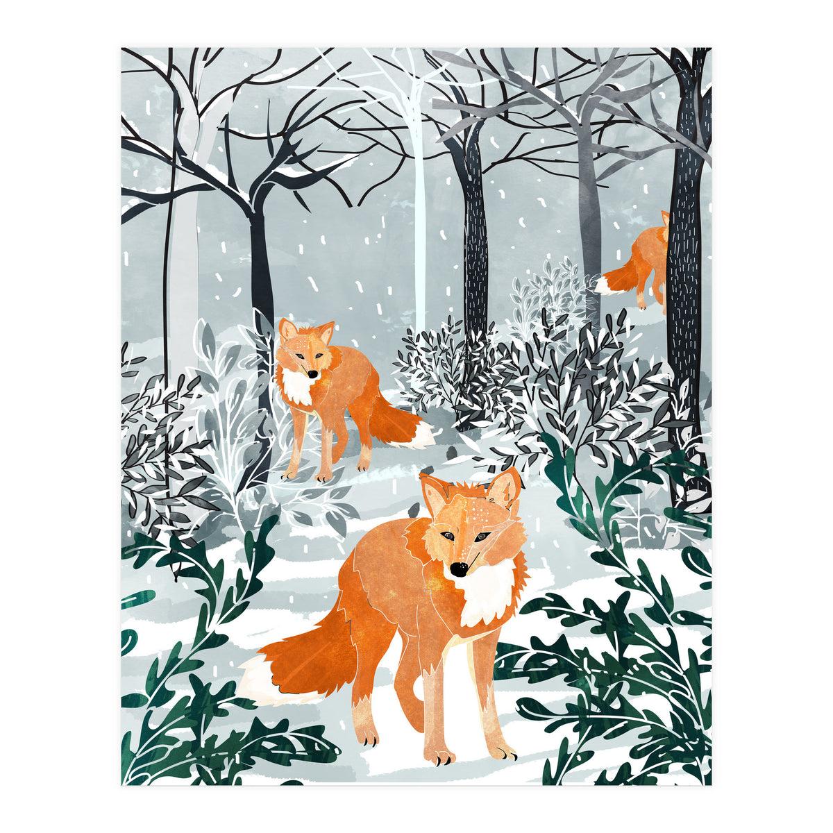 Fox Snow Walk (Print Only)