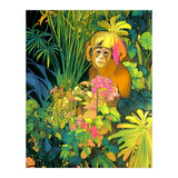 Daydreamer, Coming of Age Monkey Tropical Jungle Plants, Wildlife Botanical Nature Forest Bohemian Animals (Print Only) thumbnail