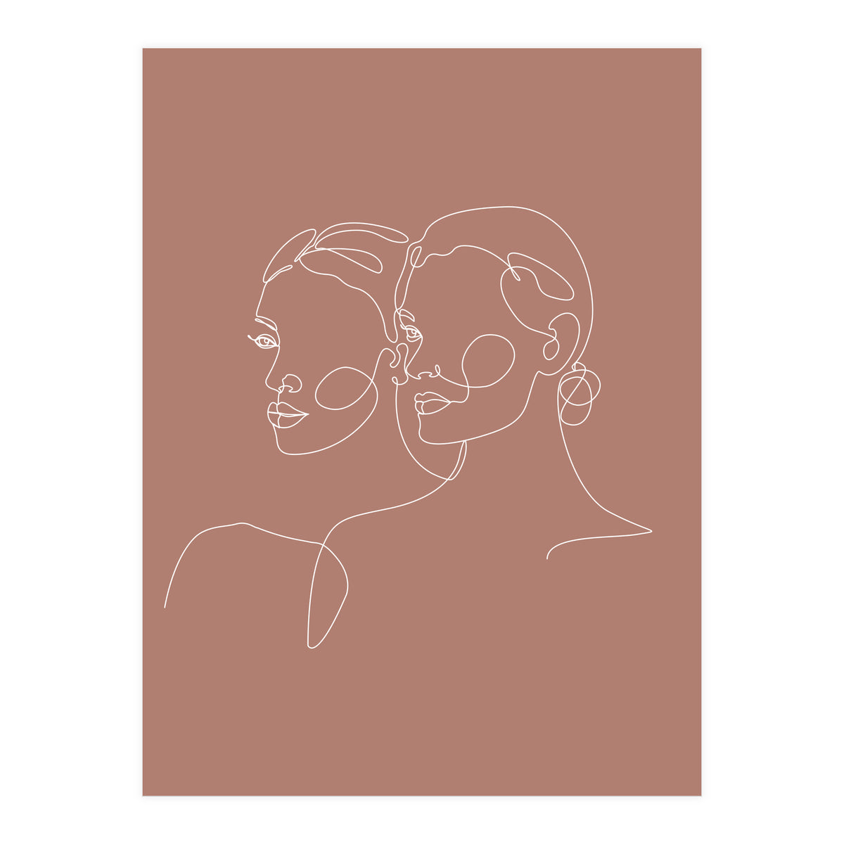 Double woman line-b (Print Only)