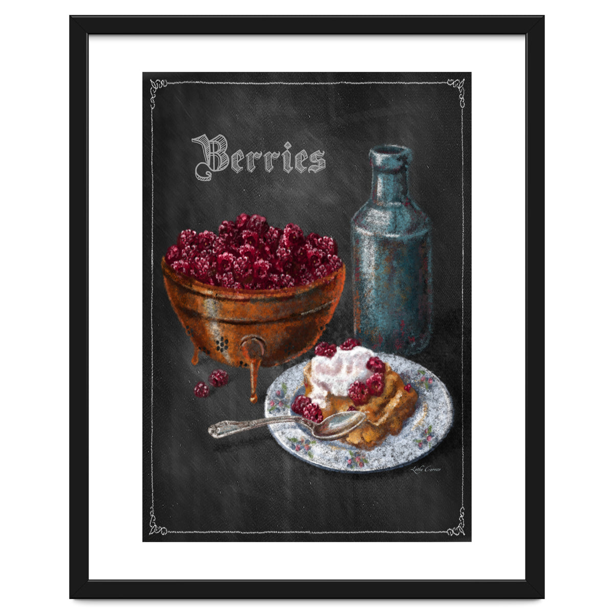 Berries Chalkboard Art