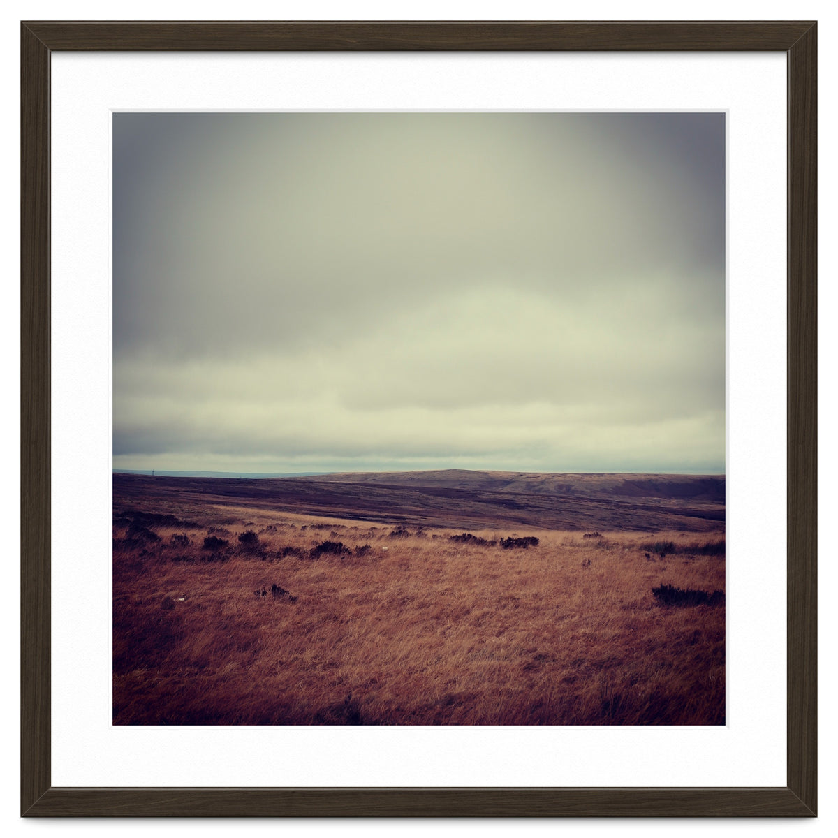Bleak winter landscape of Saddleworth Moor