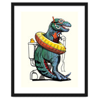 Dinosaur T-Rex on the Toilet, Funny bathroom humour