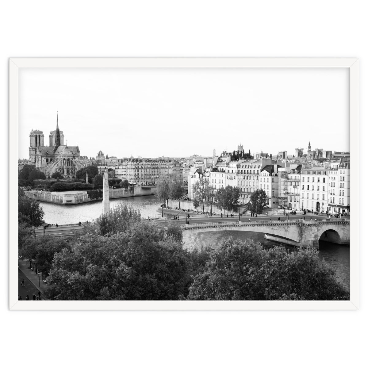 Paris View in Black and White
